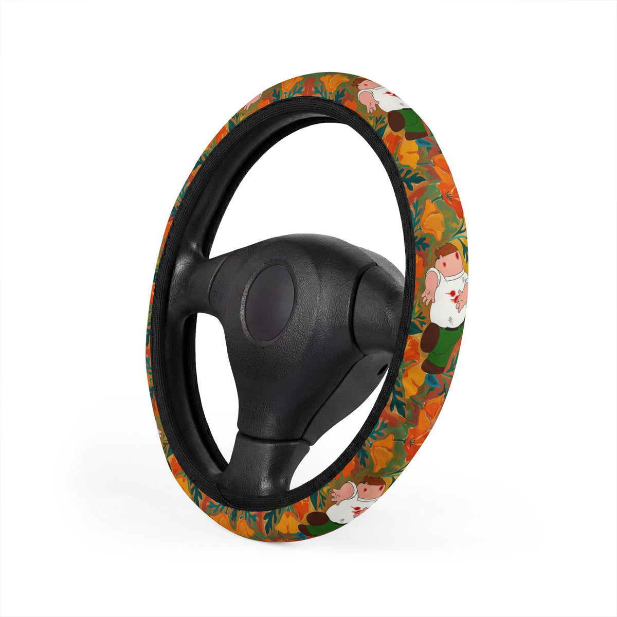 Fun Matisse California Poppy Steering Wheel Cover | Funny car accessories