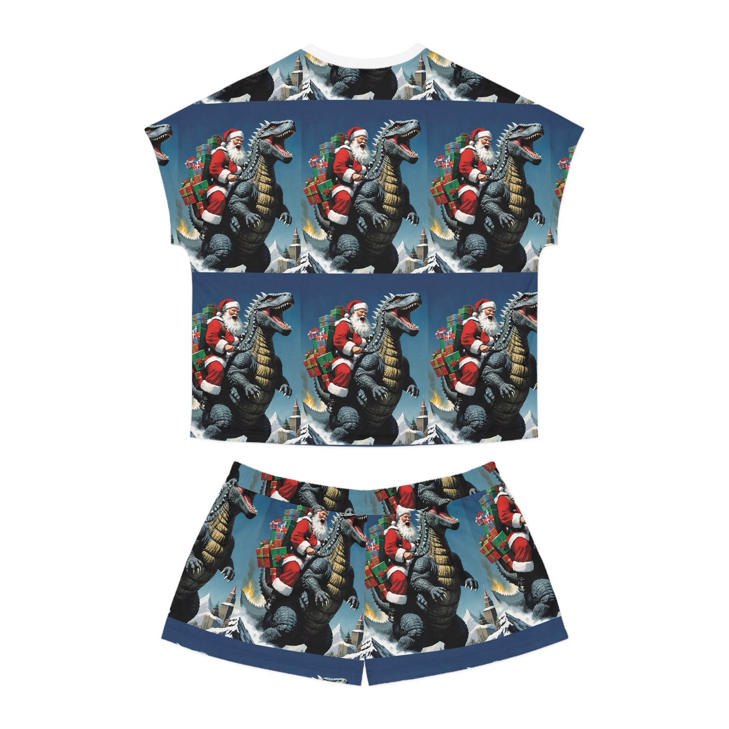 Santa Godzilla Women's Pajama Set