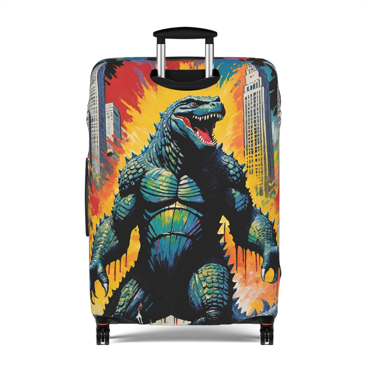 Vintage Monster Travel Luggage Cover - Unique Suitcase Protector for Adventurers