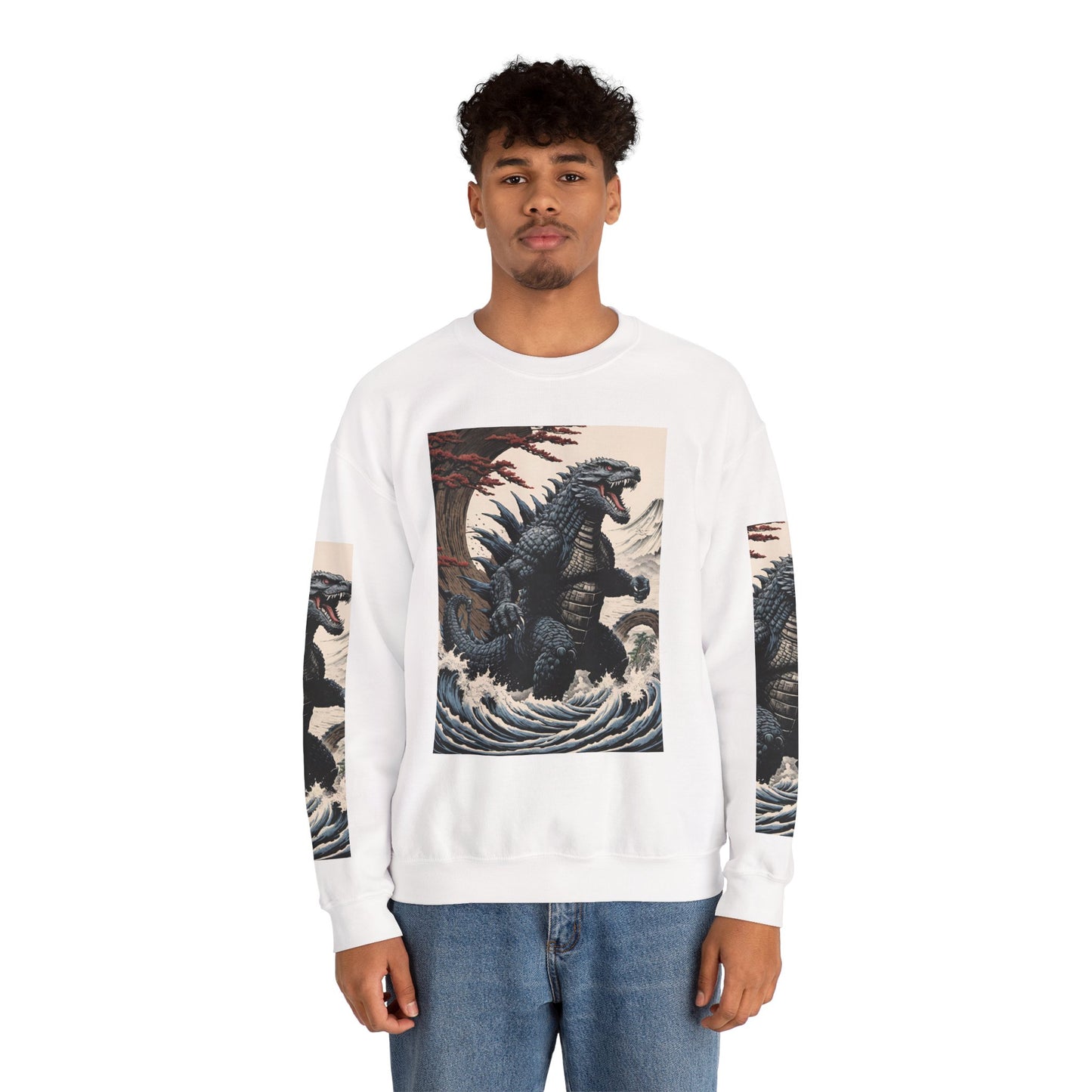 Retro Godzilla Crewneck Sweatshirt - Unisex Heavy Blend™