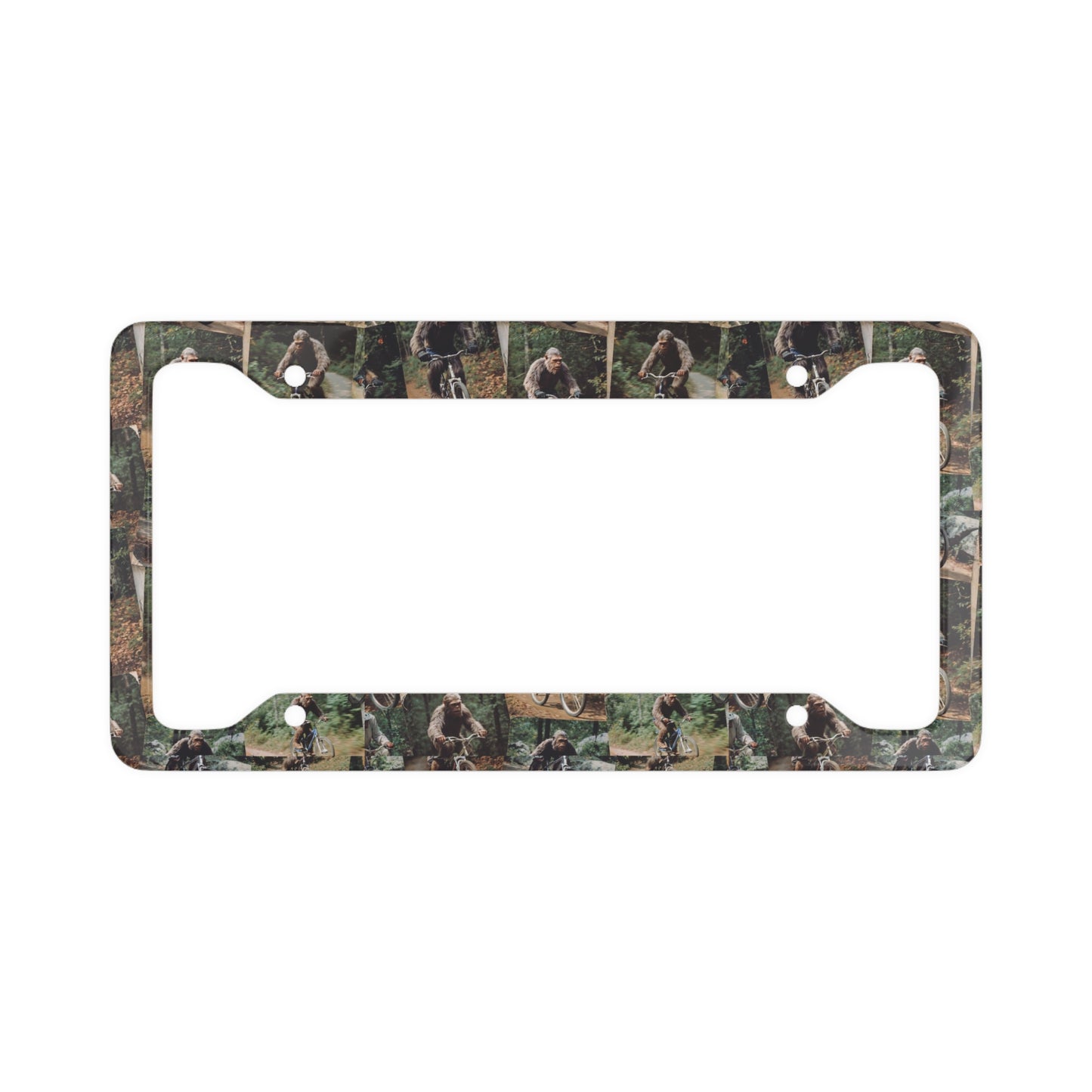 Vintage Big Foot Mountain Biking License Plate Frame — Mountain Bike Gifts