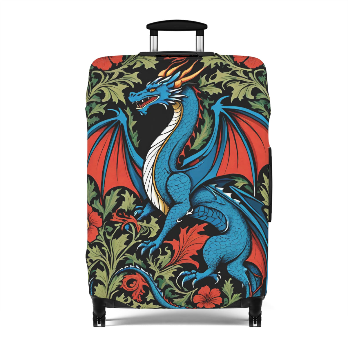 Dragon Luggage Cover - Fantasy Medieval Suitcase Protector