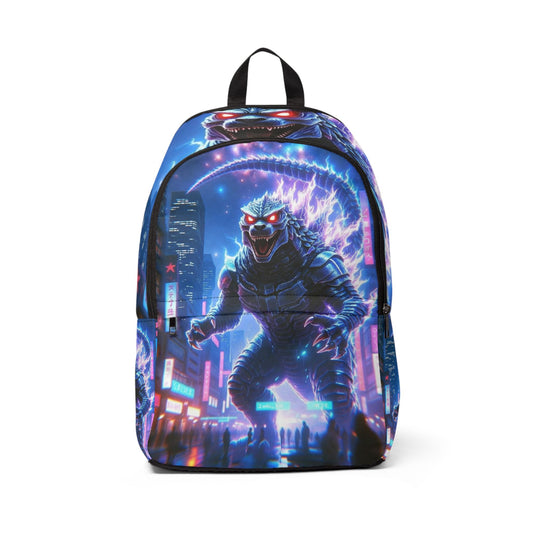 Neon Kaiju Monster Backpack | City Night Creature Design