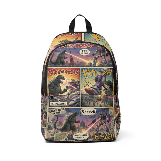 Kaiju Comic Strip Backpack | Godzilla Style Monster Panels