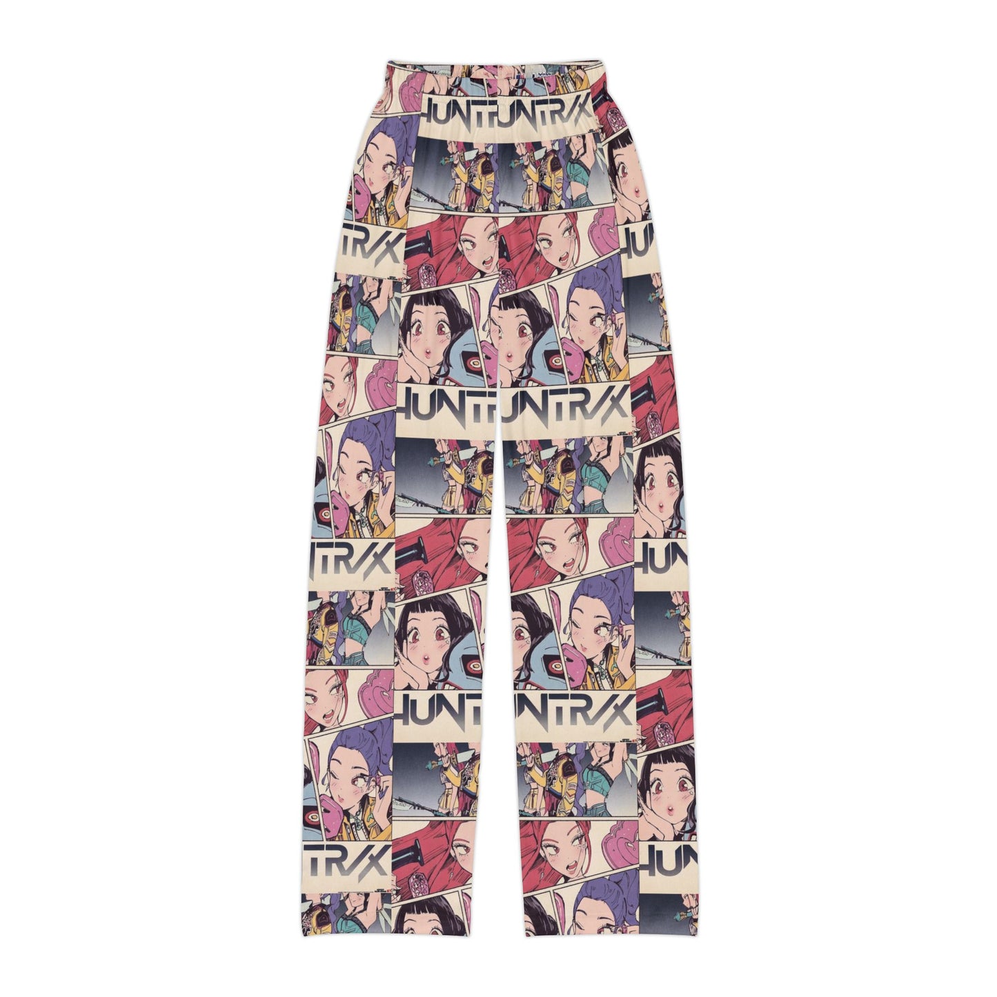 Kpop Kids Anime Comic Lounge Pants — All-Over-Print Cartoon Panels