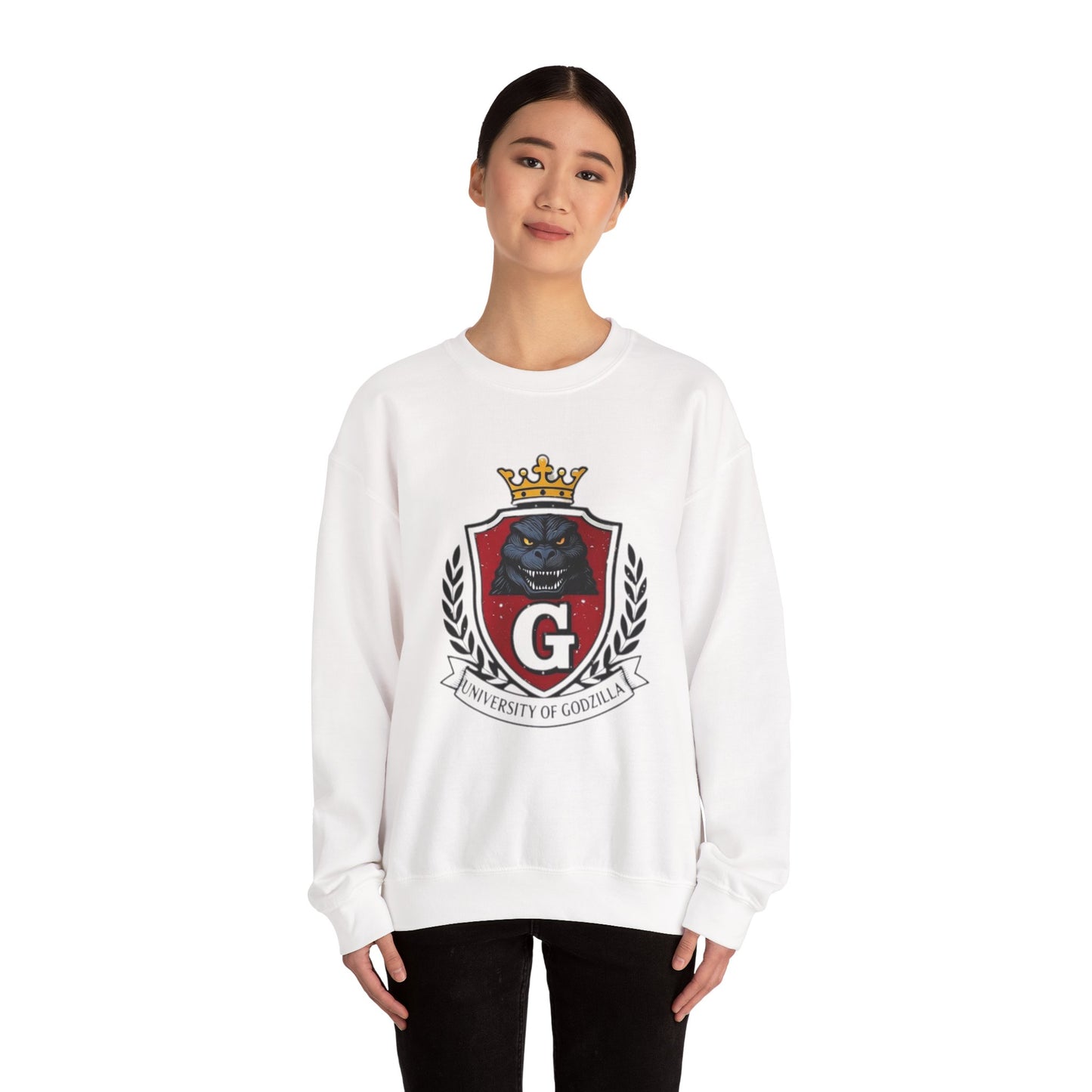 Godzilla University Sweatshirt, Designer Graphic Crewneck, Christmas Gift, Godzilla Shirt, Unique Pullover
