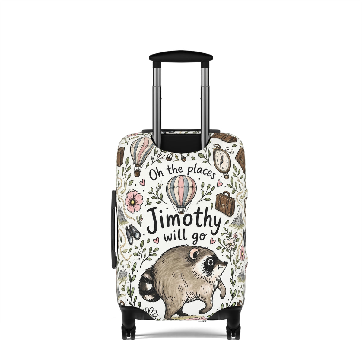 Jimothy Raccoon Luggage Cover - Cute Funny Raccoon Suitcase Cover