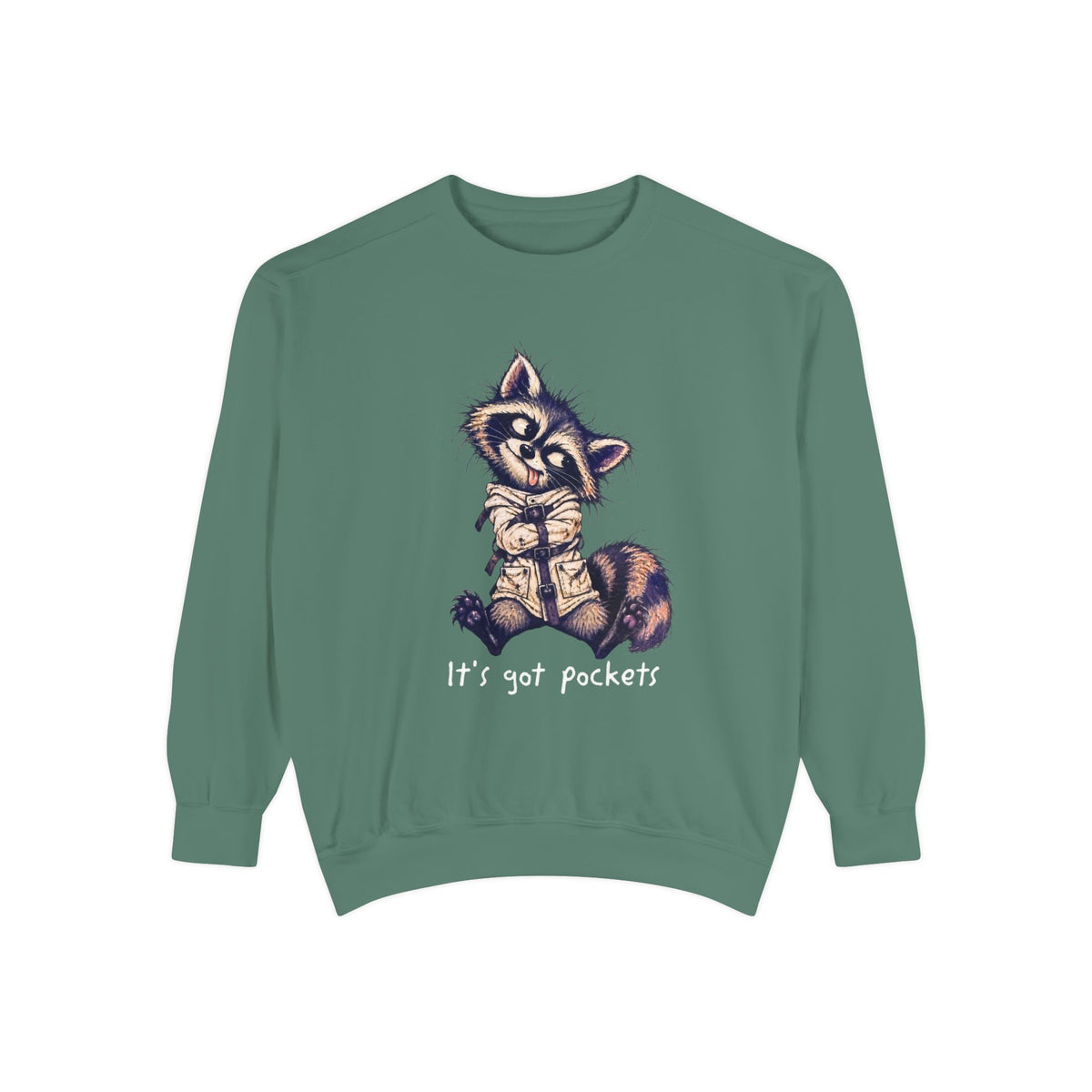 It’s Got Pockets Raccoon Sweatshirt