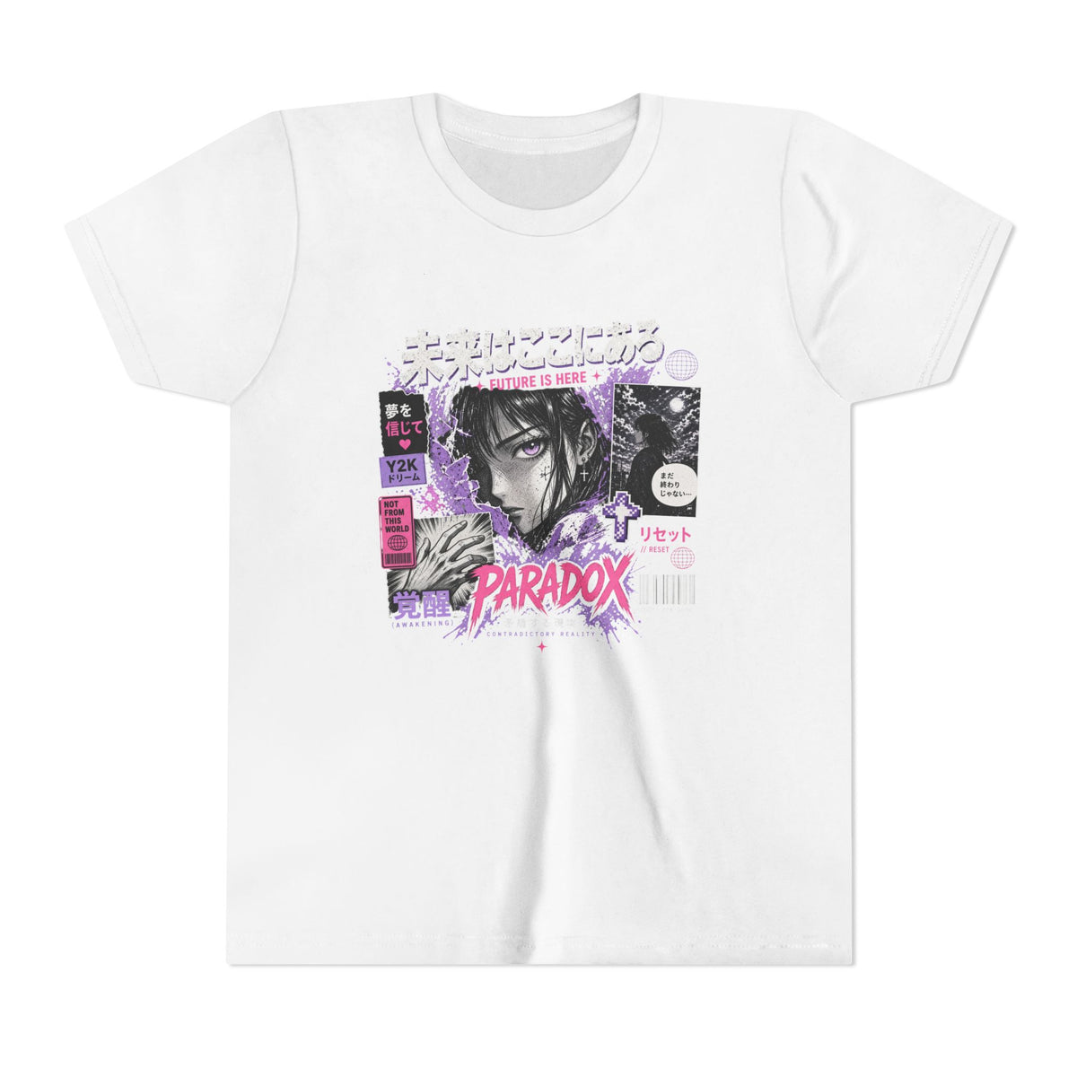 Y2K Youth Paradox Graphic T-Shirt – Retro 2000s Streetwear