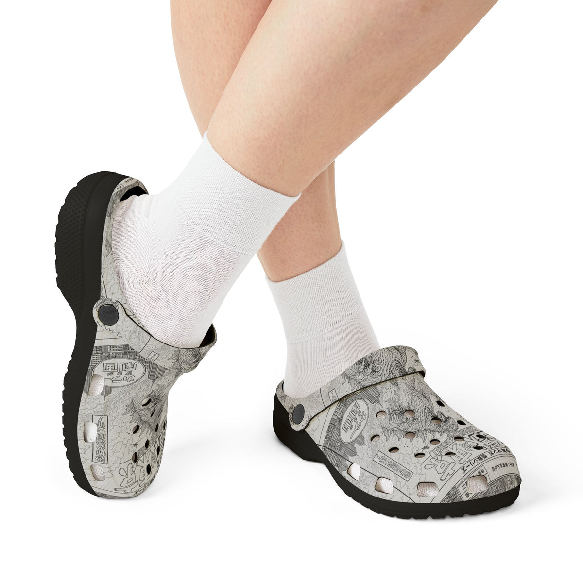 Vintage Japanese Kaiju Clogs | Comic Book Monster EVA Slip-On Shoes | Retro Anime Rubber Clogs