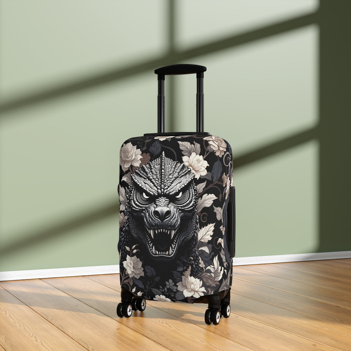 Giant Monster Face Luggage Cover - Bold Travel Gift for Him or Her