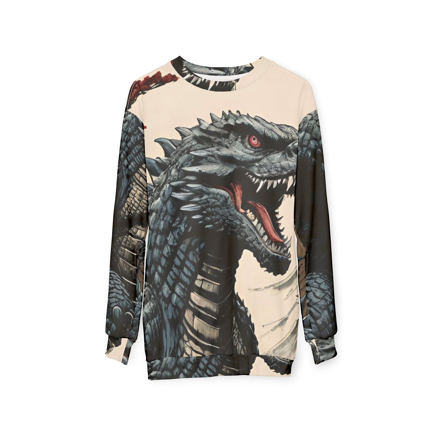 Unisex Kaiju Japanese Sweatshirt - Bold Graphic Tee for Godzilla Fans, Comfort Wear, Streetwear, Gift for Movie Lovers, Trendy Pullover