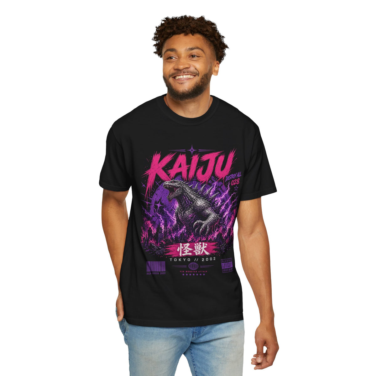 Giant Monster Y2K Graphic T-Shirt – Tokyo 2002 Streetwear Tee