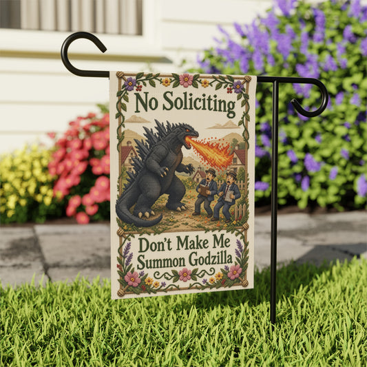 No Soliciting Funny Garden Sign | Don't Make Me Summon Yard Banner