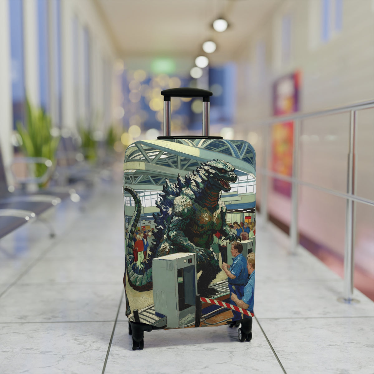 Giant Monster Airport Luggage Cover - Funny Travel Suitcase Protector
