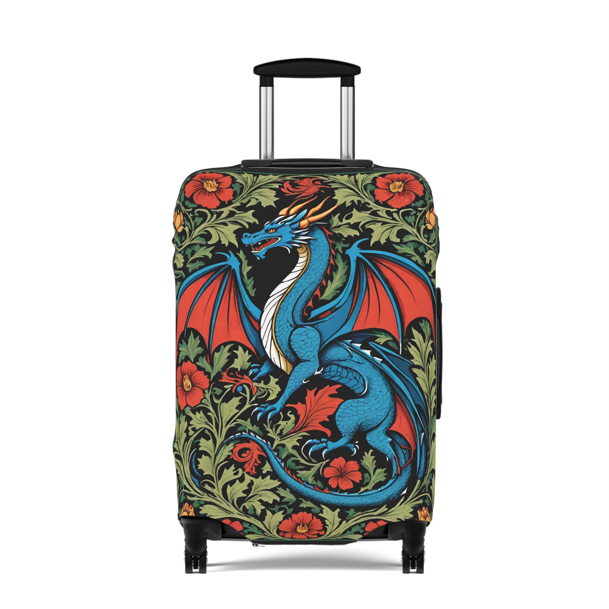 Dragon Luggage Cover - Fantasy Medieval Suitcase Protector