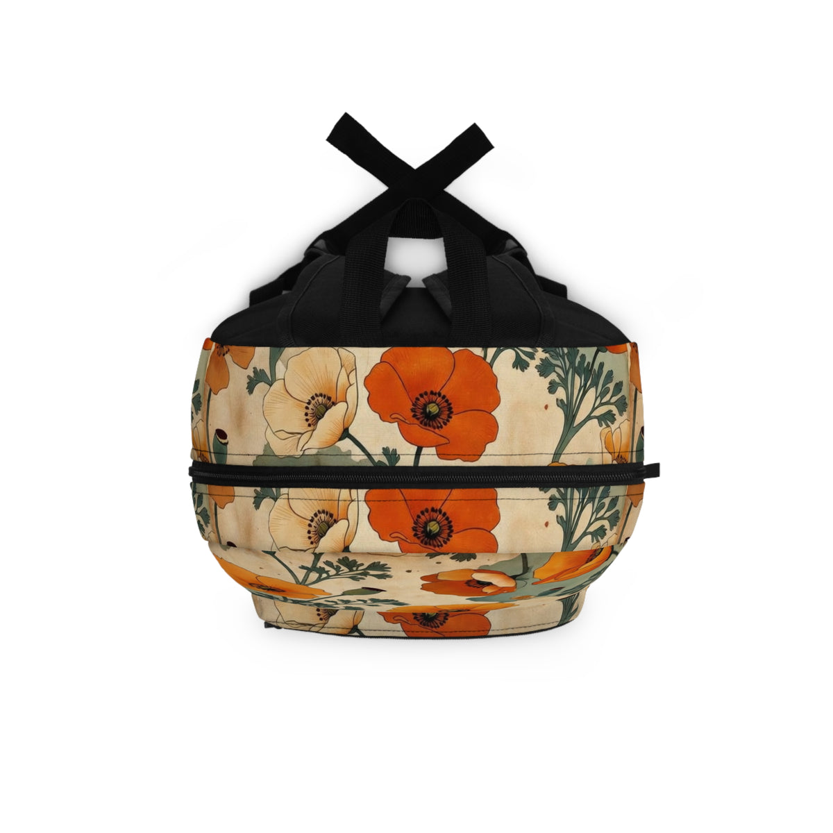 California Poppy Backpack – Vintage Botanical Floral Daypack