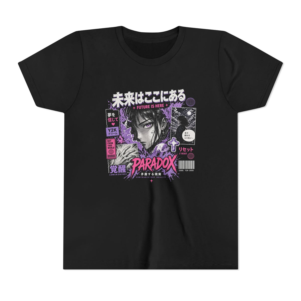 Y2K Youth Paradox Graphic T-Shirt – Retro 2000s Streetwear