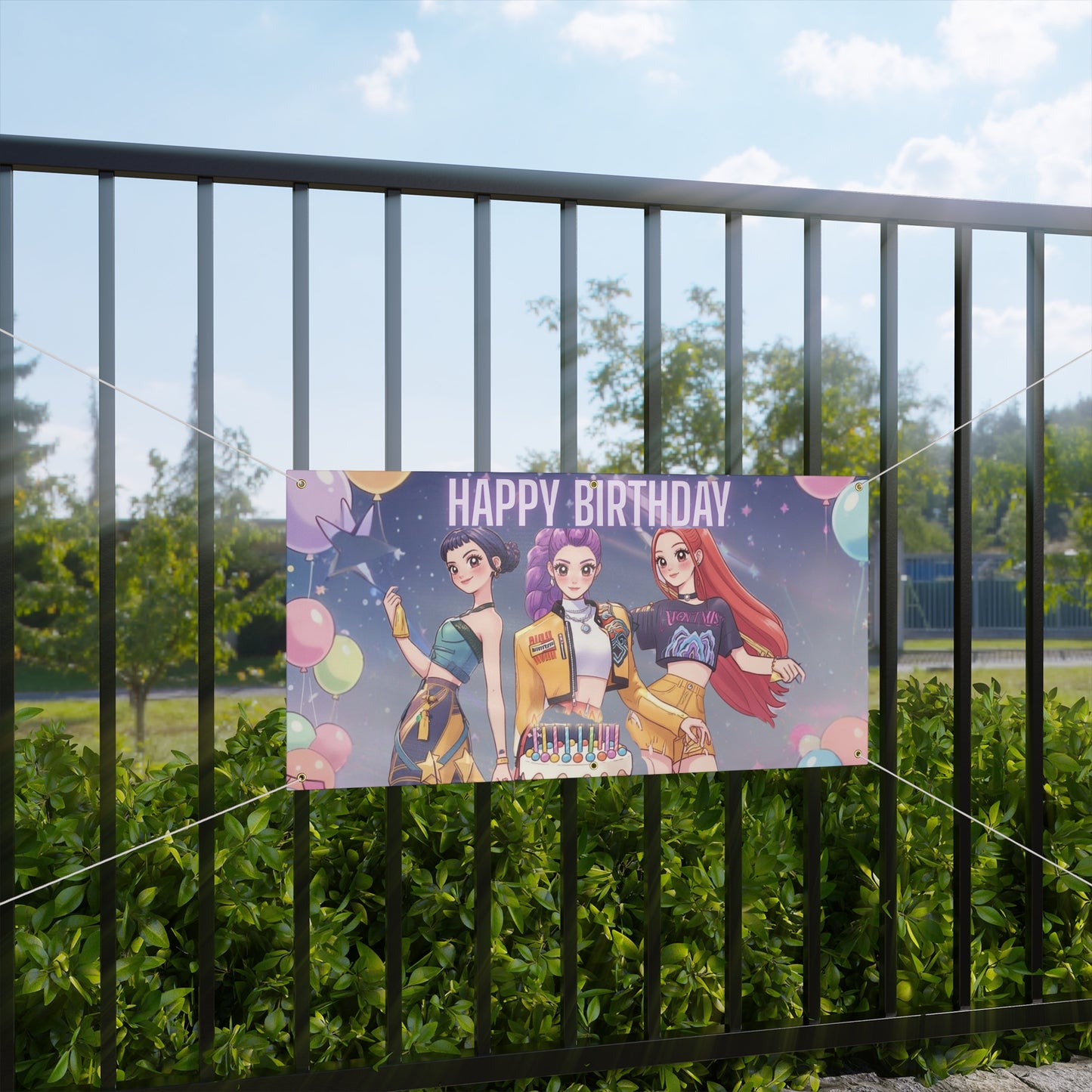Happy Birthday Kpop Banner, Kpop birthday decoration
