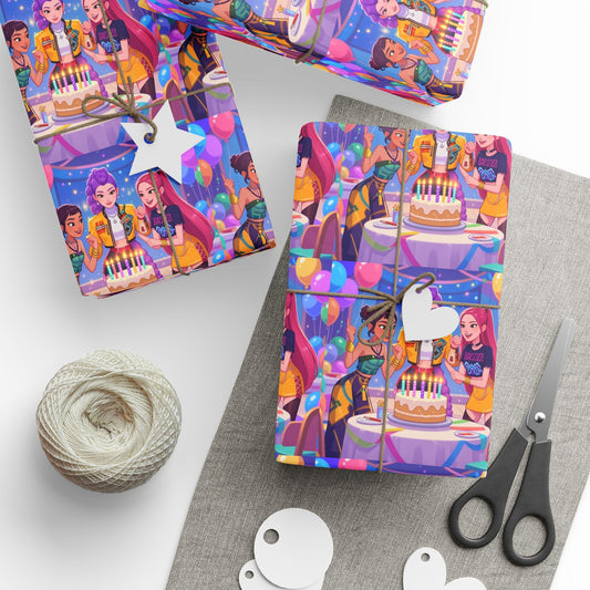 Kpop birthday wrapping paper, Kpop birthday gift wrap