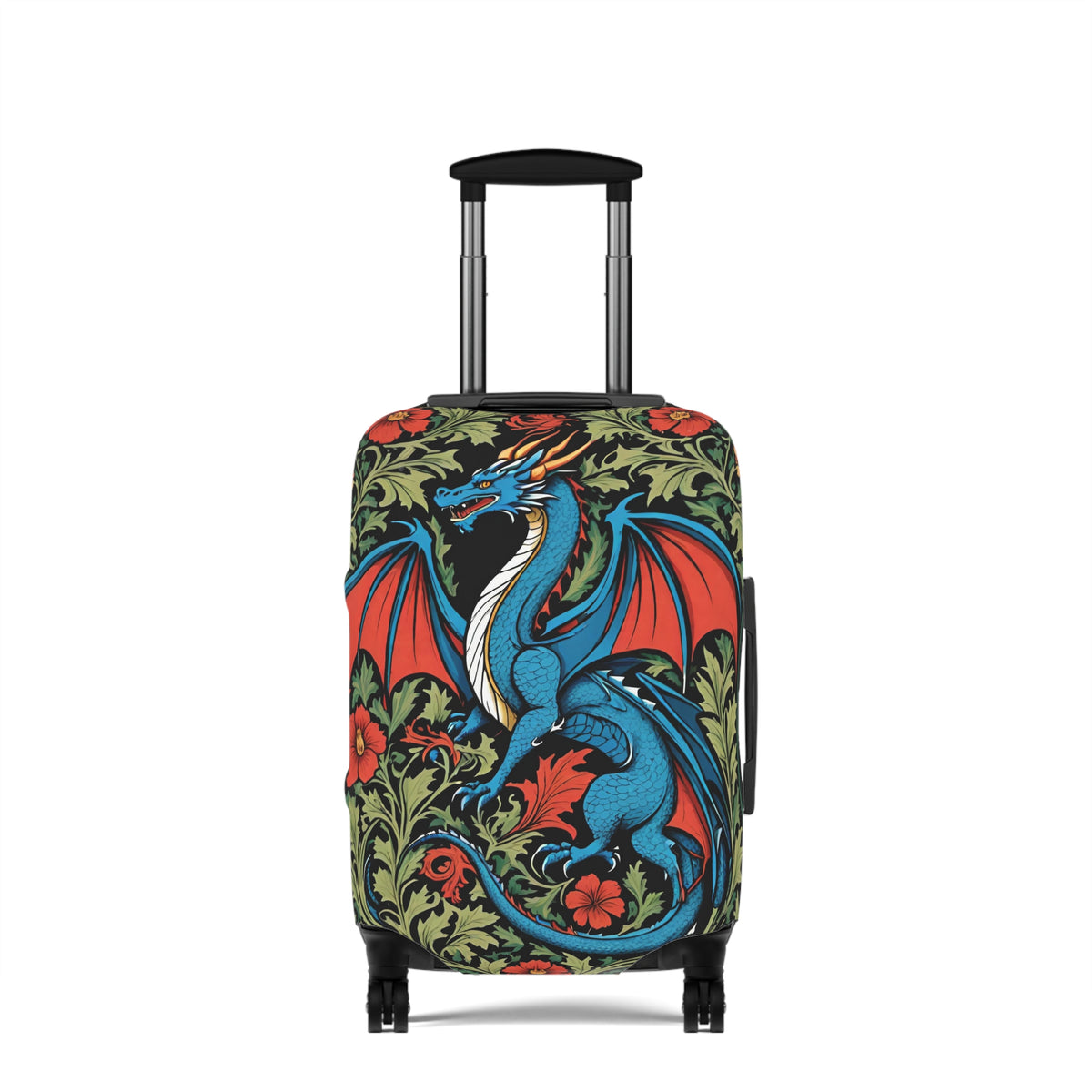 Dragon Luggage Cover - Fantasy Medieval Suitcase Protector