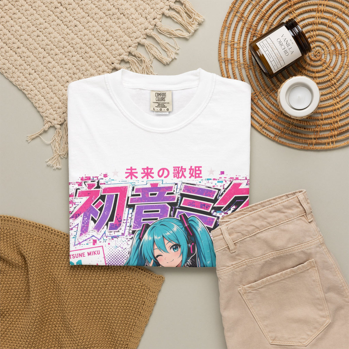 Y2K Anime Girl Graphic T-Shirt - Teal Hair Virtual Pop Star Tee