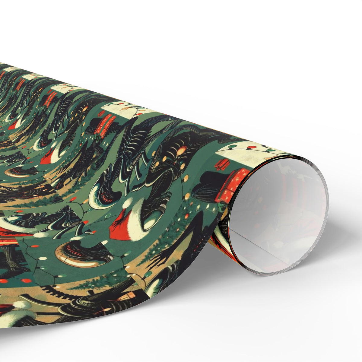 Vintage Christmas Alien Gift Wrap | Fun Christmas Wrapping Paper