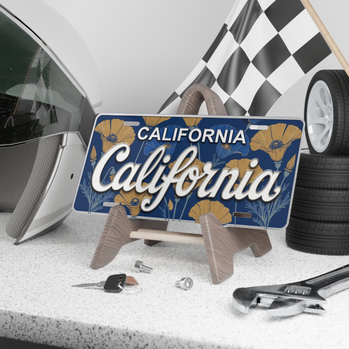 California Poppy License Plate Vanity Plate | Floral State Tag