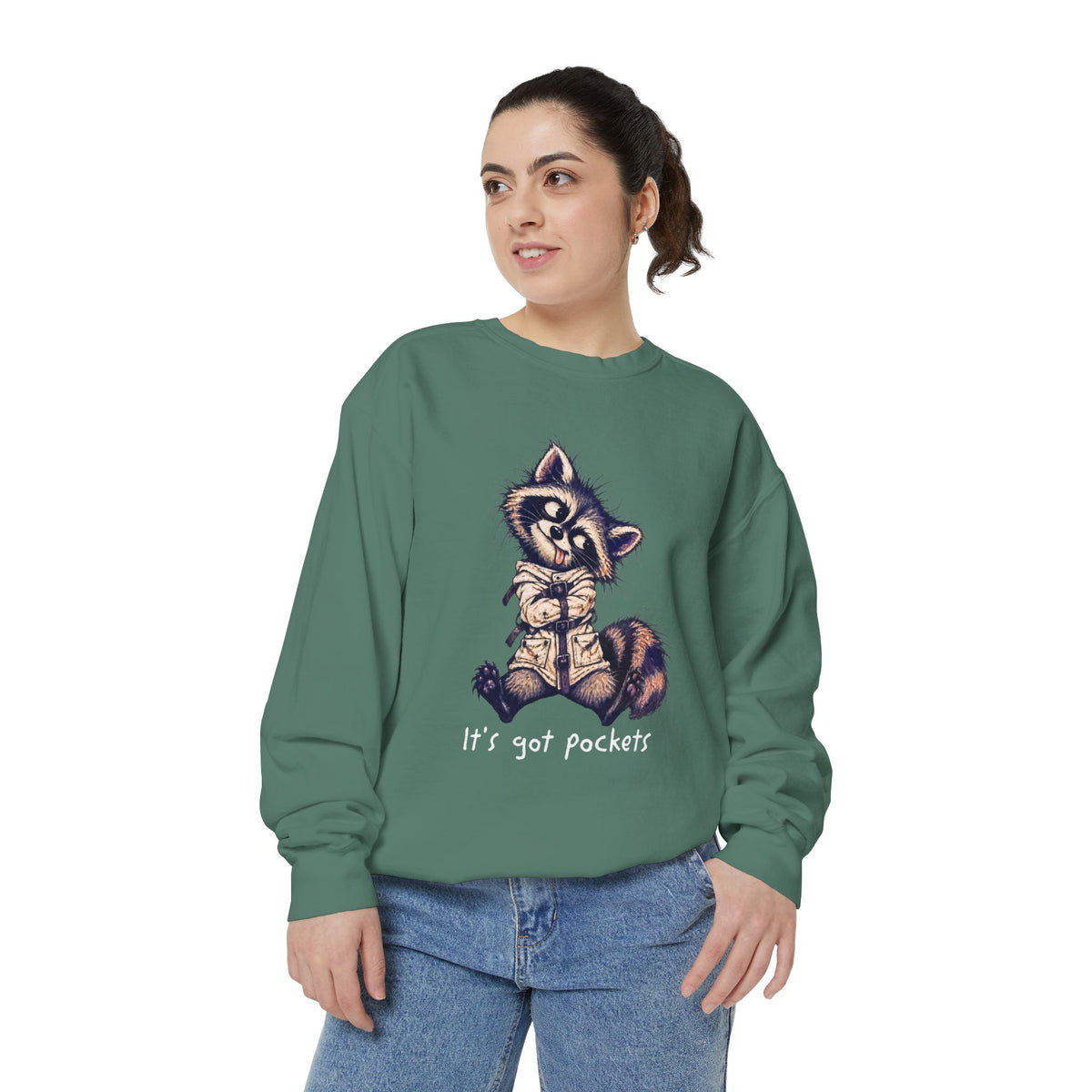 It’s Got Pockets Raccoon Sweatshirt