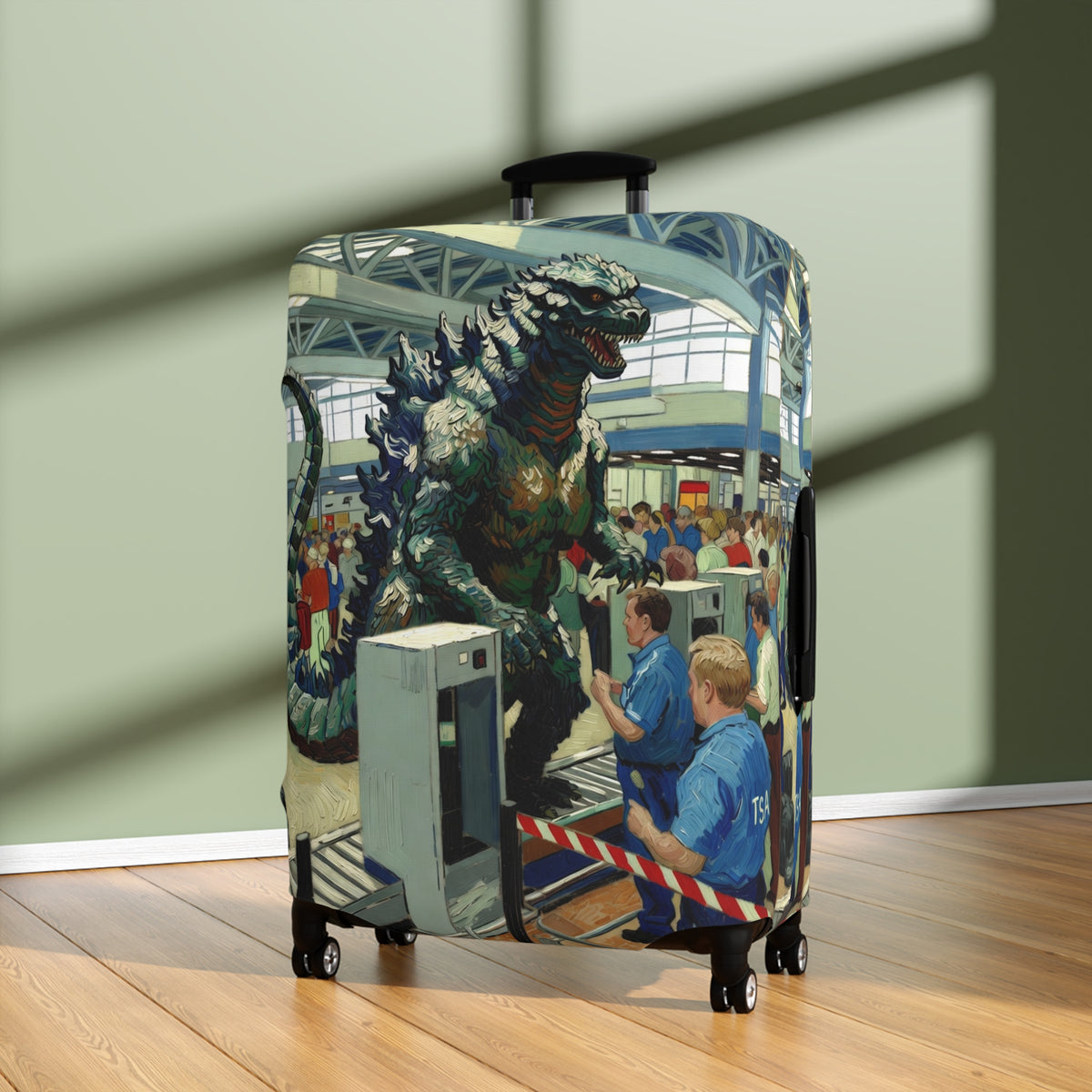 Giant Monster Airport Luggage Cover - Funny Travel Suitcase Protector