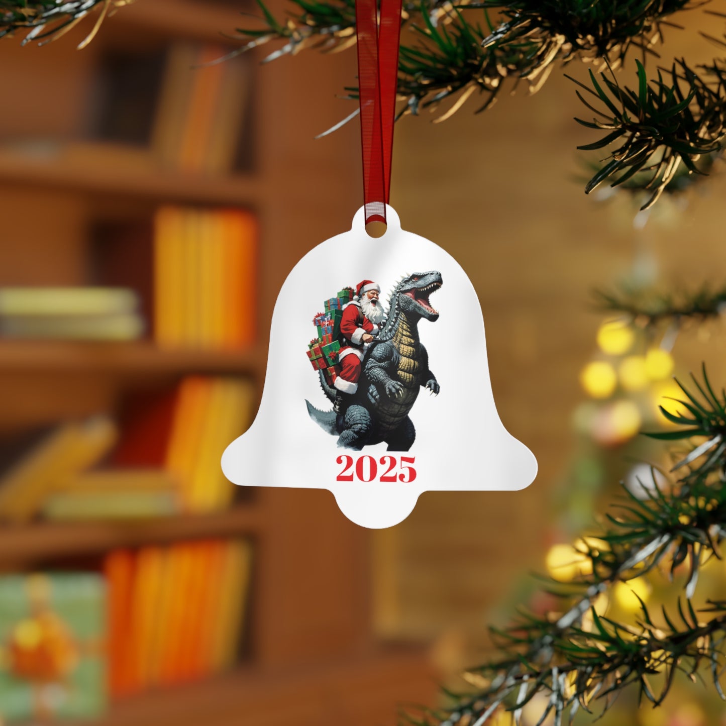 Christmas Ornament Metal Ornaments - Godzilla and Santa Clause 2025