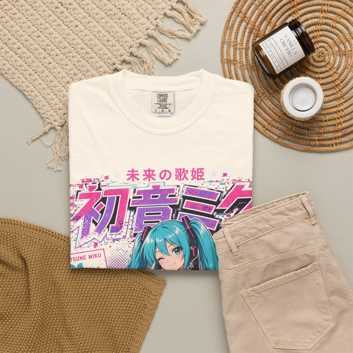 Y2K Anime Girl Graphic T-Shirt - Teal Hair Virtual Pop Star Tee