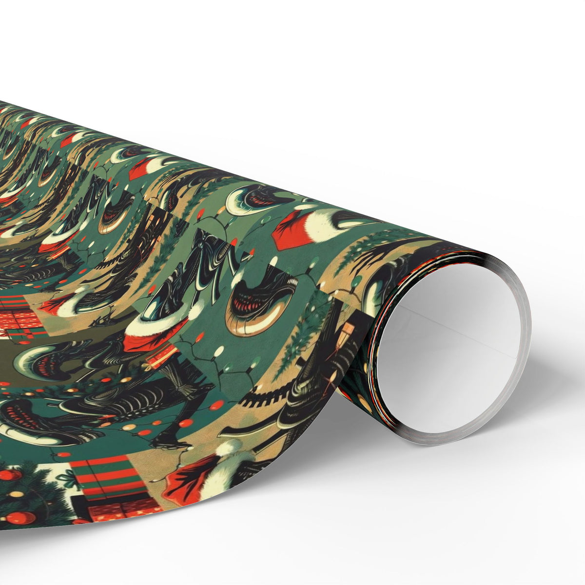 Vintage Christmas Alien Gift Wrap | Fun Christmas Wrapping Paper