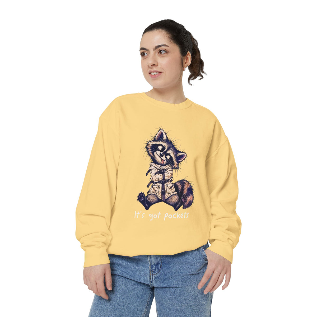 It’s Got Pockets Raccoon Sweatshirt