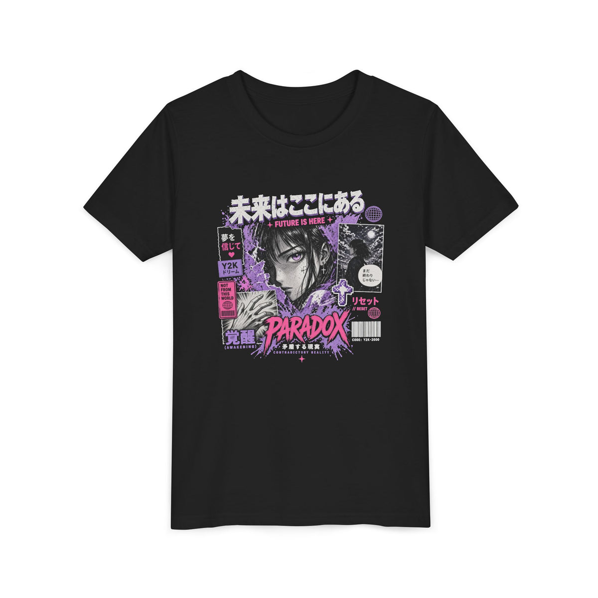 Y2K Youth Paradox Graphic T-Shirt – Retro 2000s Streetwear