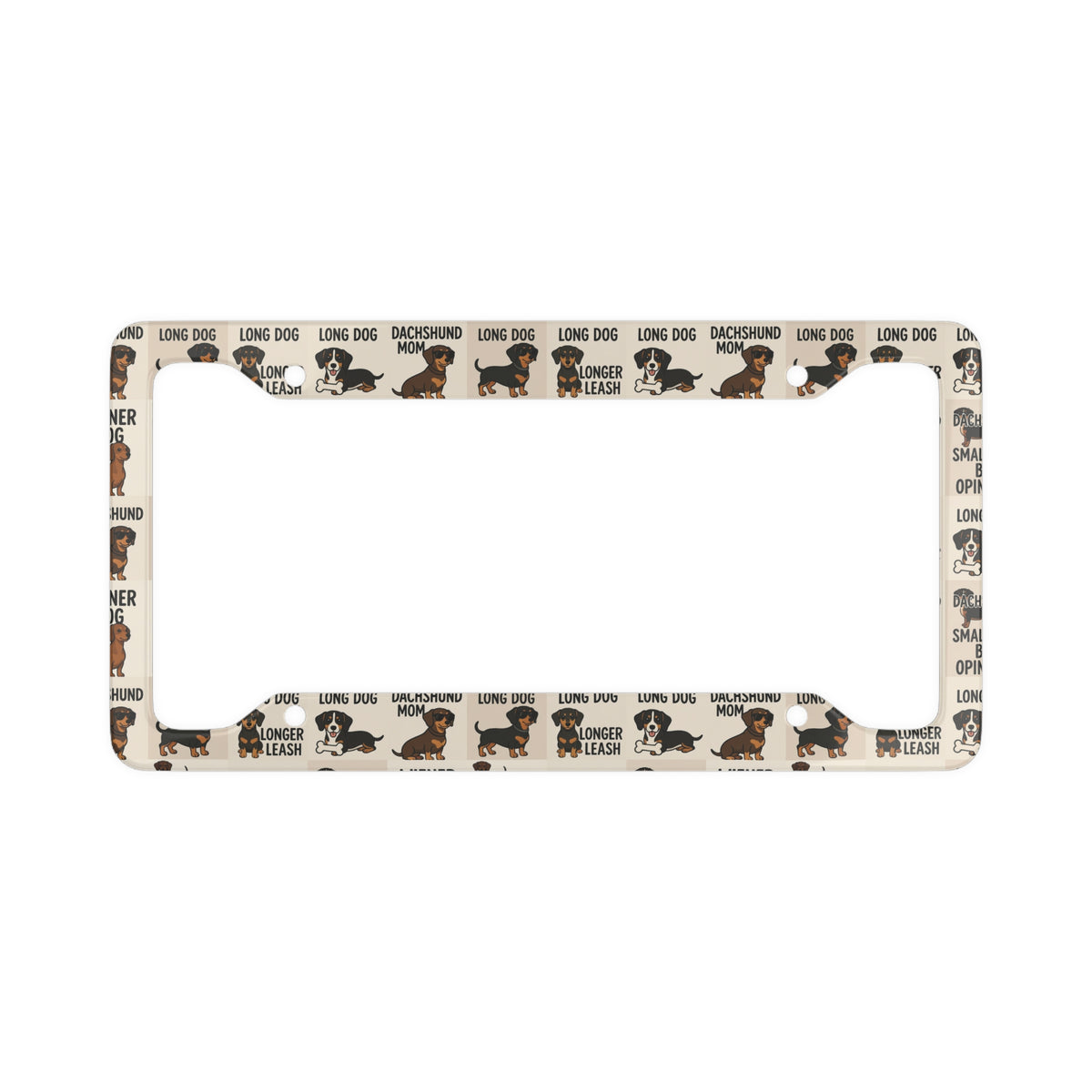 Dachshund Mom License Plate Frame - Long Dog Longer Leash | Doxie Mom Car Accessory