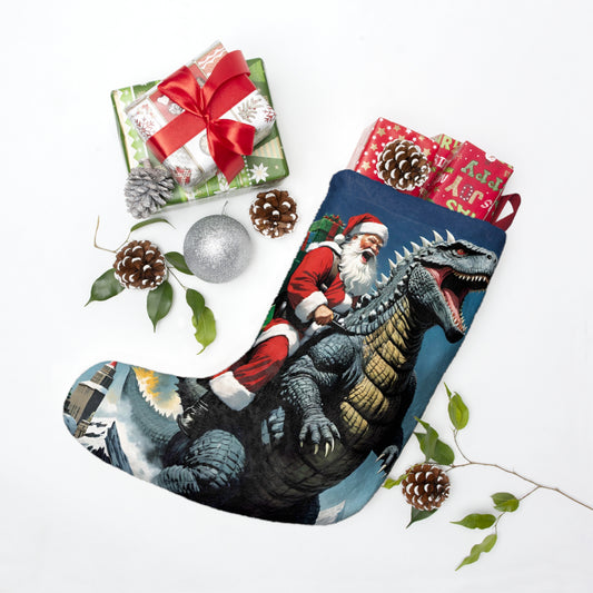 Godzilla Santa Christmas Stocking
