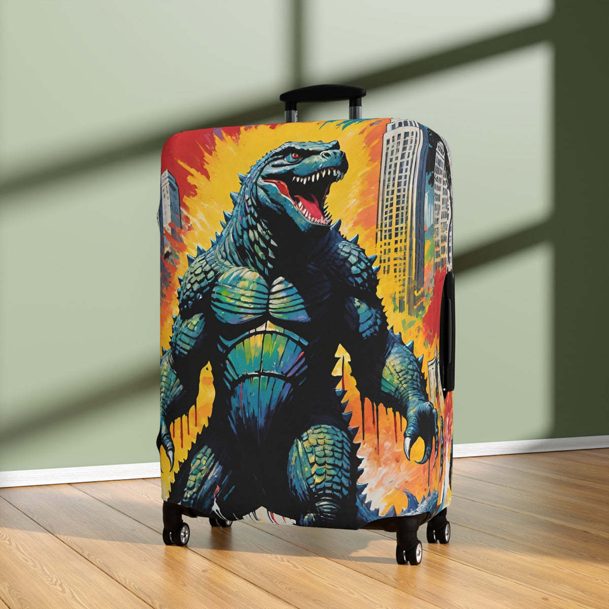 Vintage Monster Travel Luggage Cover - Unique Suitcase Protector for Adventurers