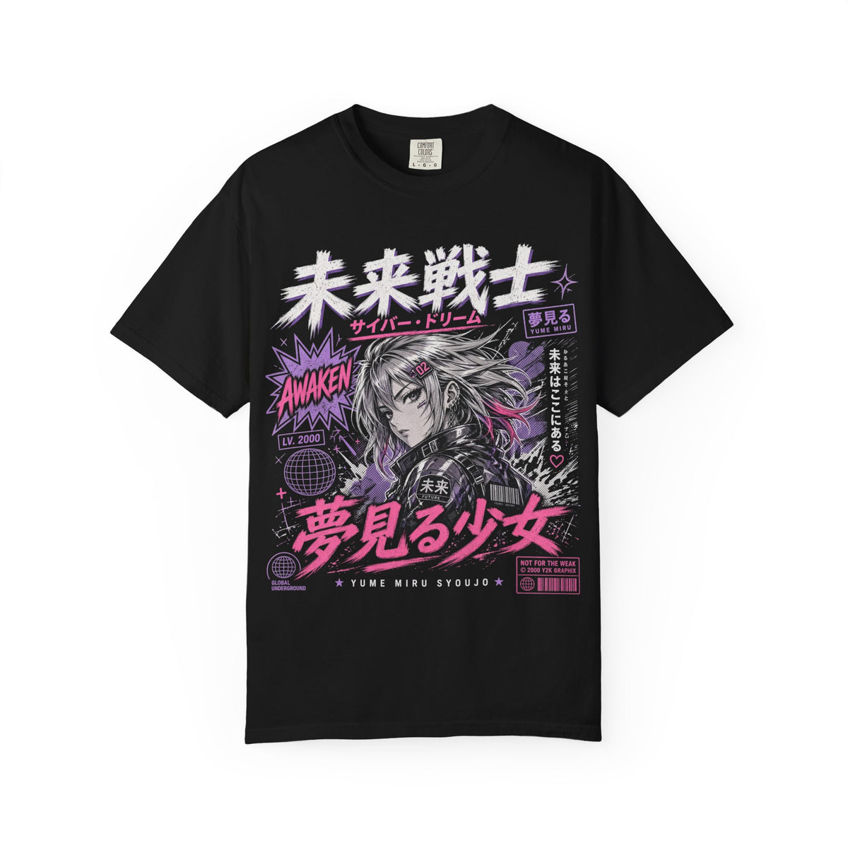 Y2K Anime Girl Graphic T-Shirt - Japanese Streetwear Manga Tee