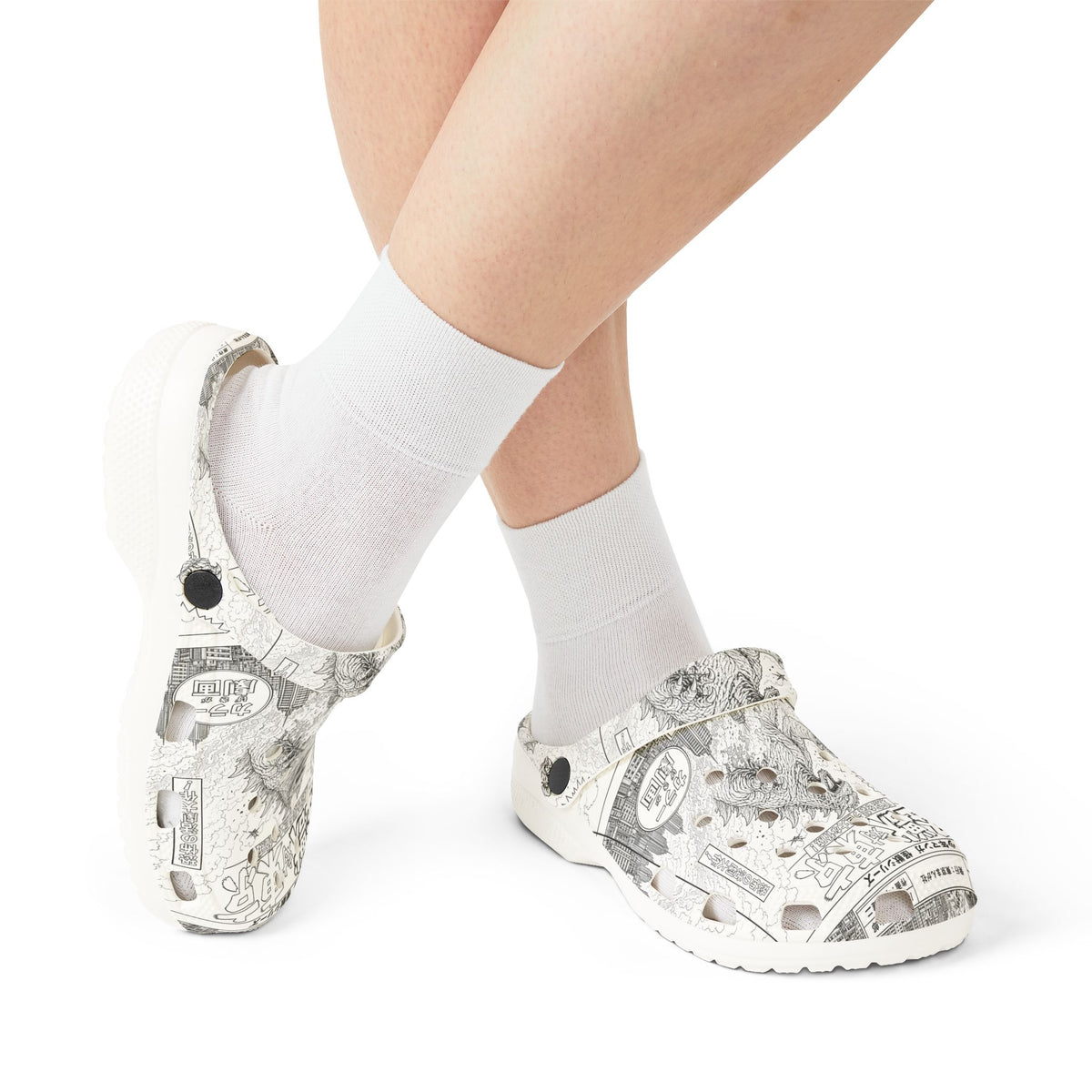 Vintage Japanese Kaiju Clogs | Comic Book Monster EVA Slip-On Shoes | Retro Anime Rubber Clogs