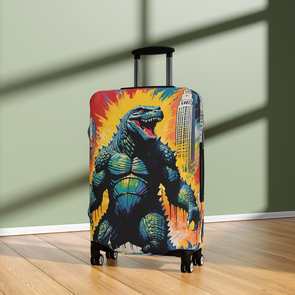 Vintage Monster Travel Luggage Cover - Unique Suitcase Protector for Adventurers