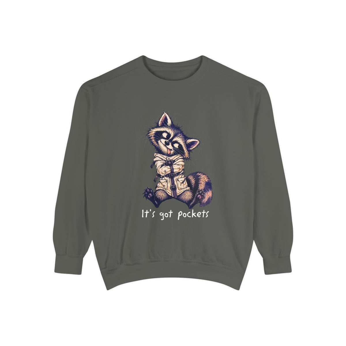 It’s Got Pockets Raccoon Sweatshirt