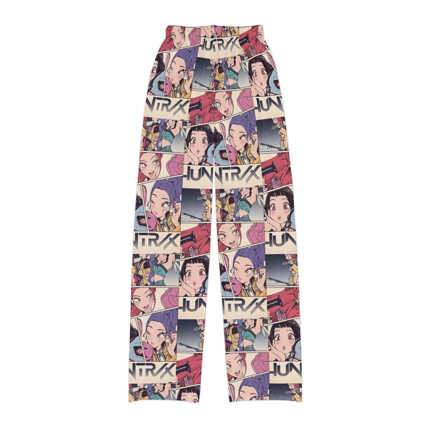 Kpop Kids Anime Comic Lounge Pants — All-Over-Print Cartoon Panels