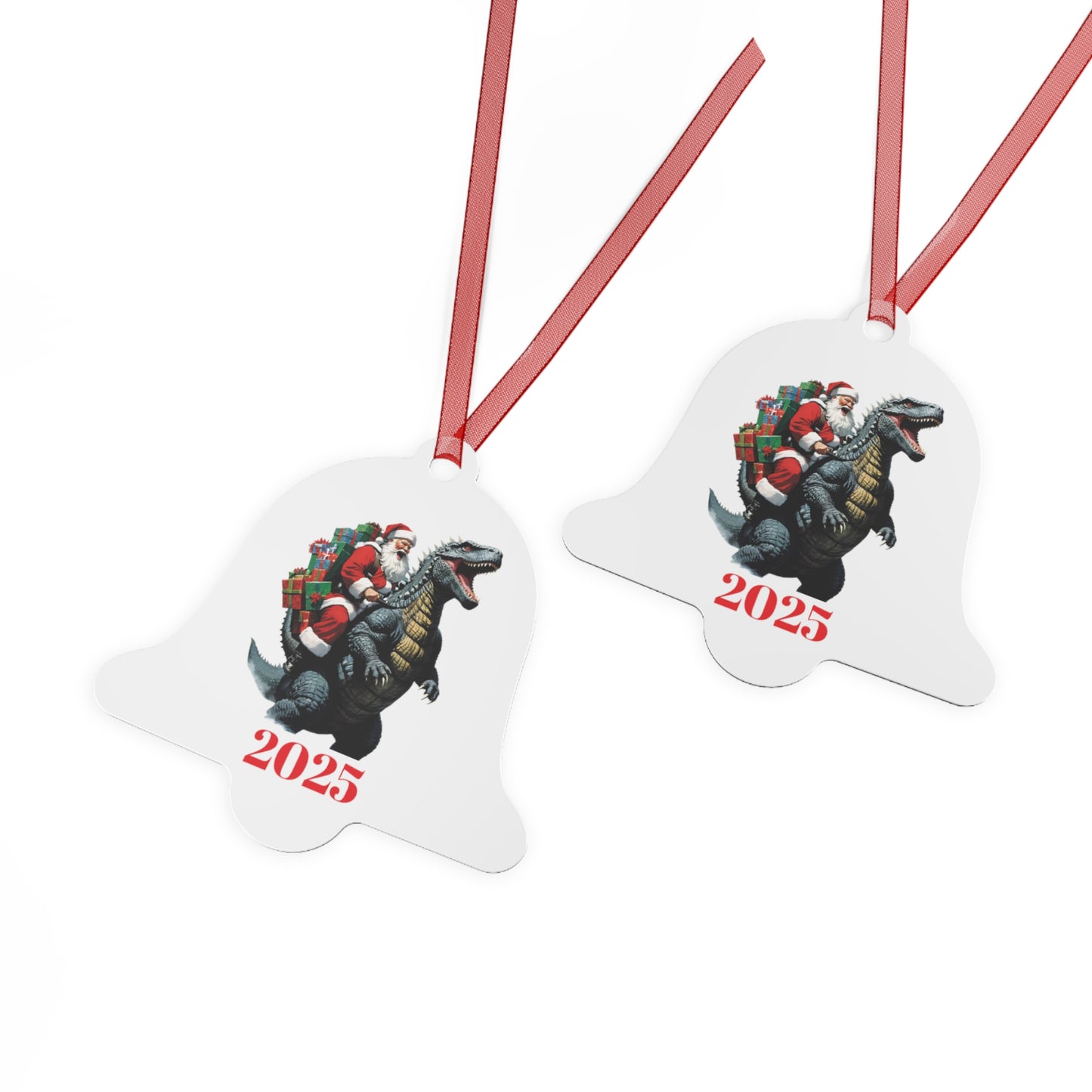 Christmas Ornament Metal Ornaments - Godzilla and Santa Clause 2025